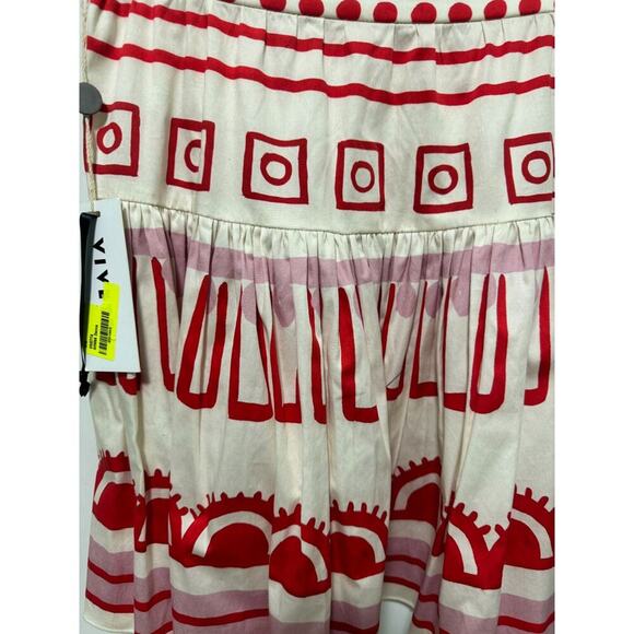 Red and White Mini Skirt - Picture 7 of 8